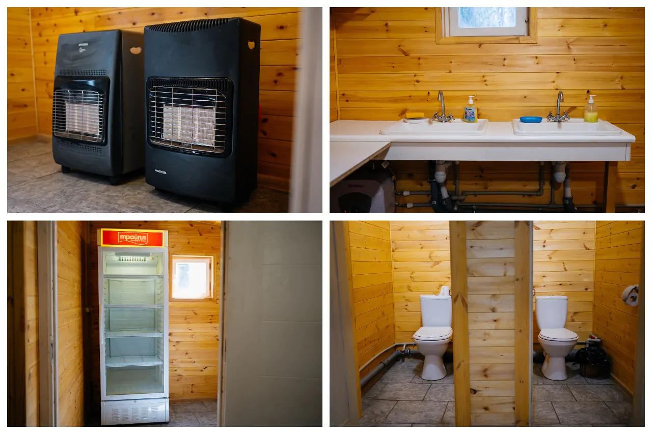 Закрытая беседка с отоплением на 70 человек