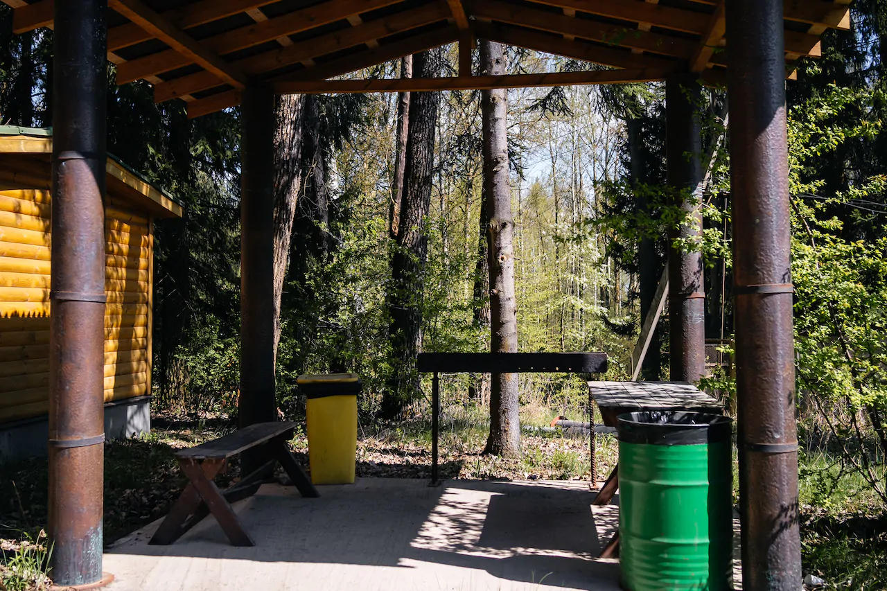 Закрытая беседка с отоплением на 70 человек